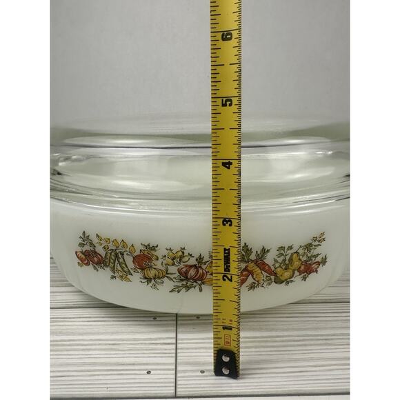 Anchor Hocking Spice of Life 1.5 Qt Casserole Baking Dish #433 with Lid/Cradle - Picture 3 of 8